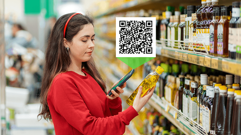 qr code on product label