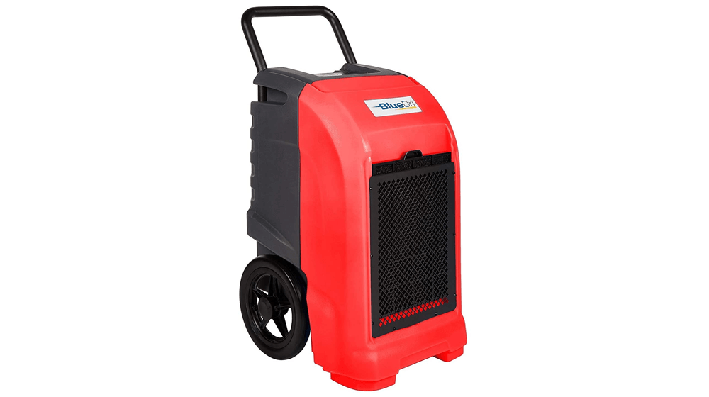 BlueDri BD-76P-RED BD-BD-76-RD BD-76 — 76 AHAM,150 Saturation PPD Industrial Commercial Grade Water Damage Equipment Large Dehumidifier for Home