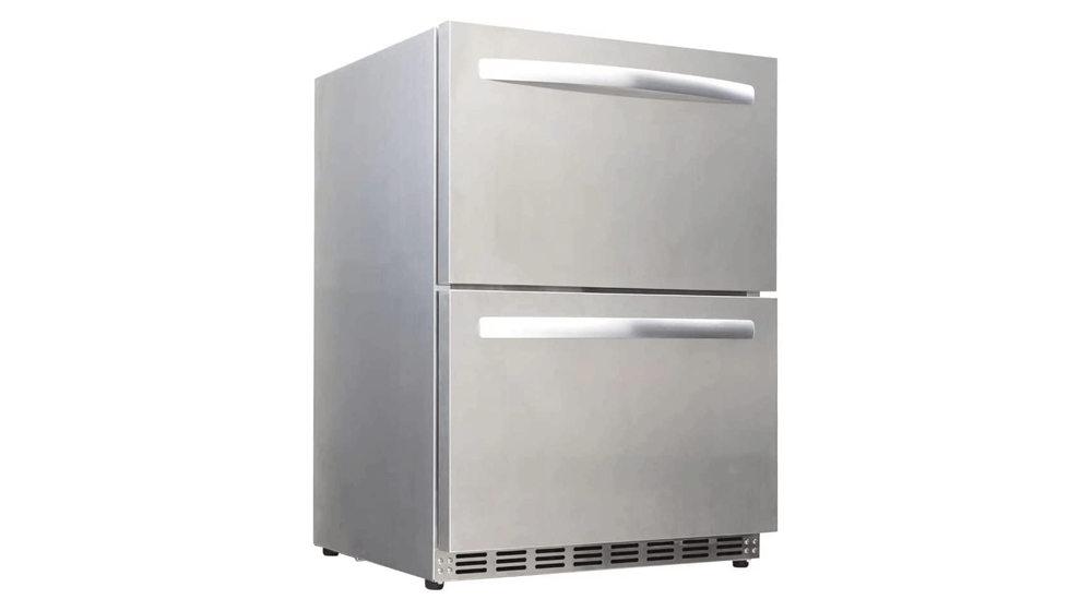 HCK 24 inch Weather Proof Design Indoor and Outdoor Undercounter Drawer Fridge