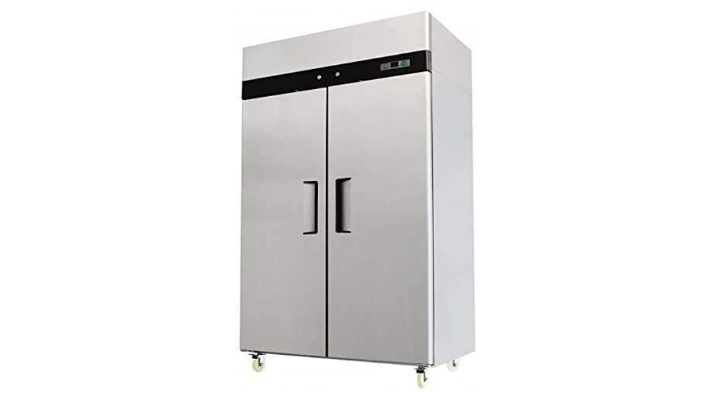 Lucky Kitchen 52 inch Double 2 Door Side By Side Stainless Steel Reach in Commercial Refrigerator