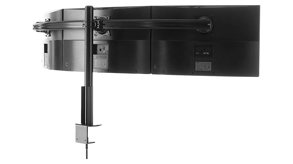 ECHOGEAR 3 Monitor Desk Stand for Screens Up to 27-inch - Triple Desk Mount