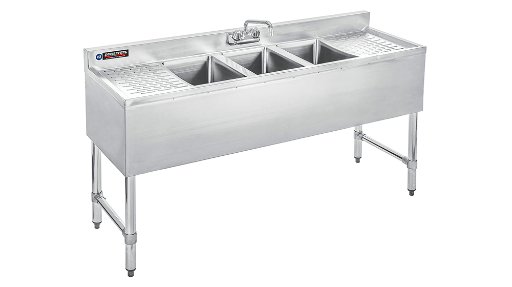 DuraSteel 3 Compartment Stainless Steel Bar Sink