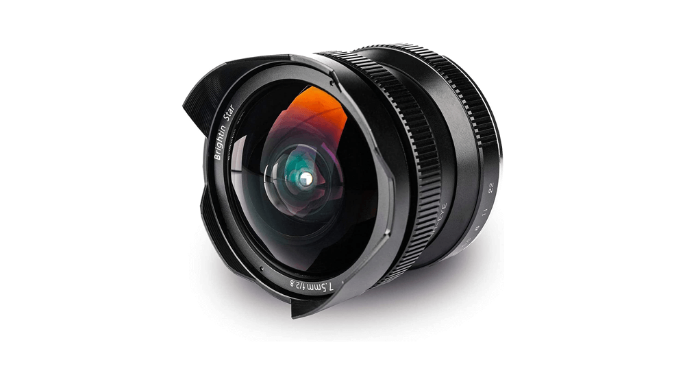 Brightin Star 7.5mm F2.8 Ultra Wide-Angle Fisheye Manual Focus APS-C Mirrorless Camera Lens