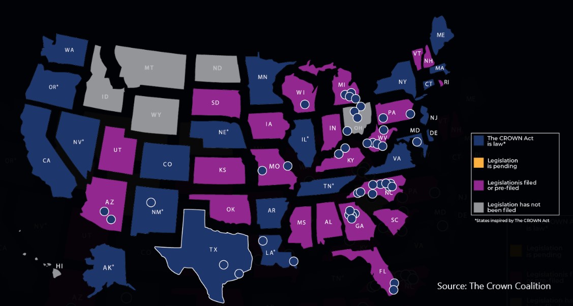 States passing Crown Act