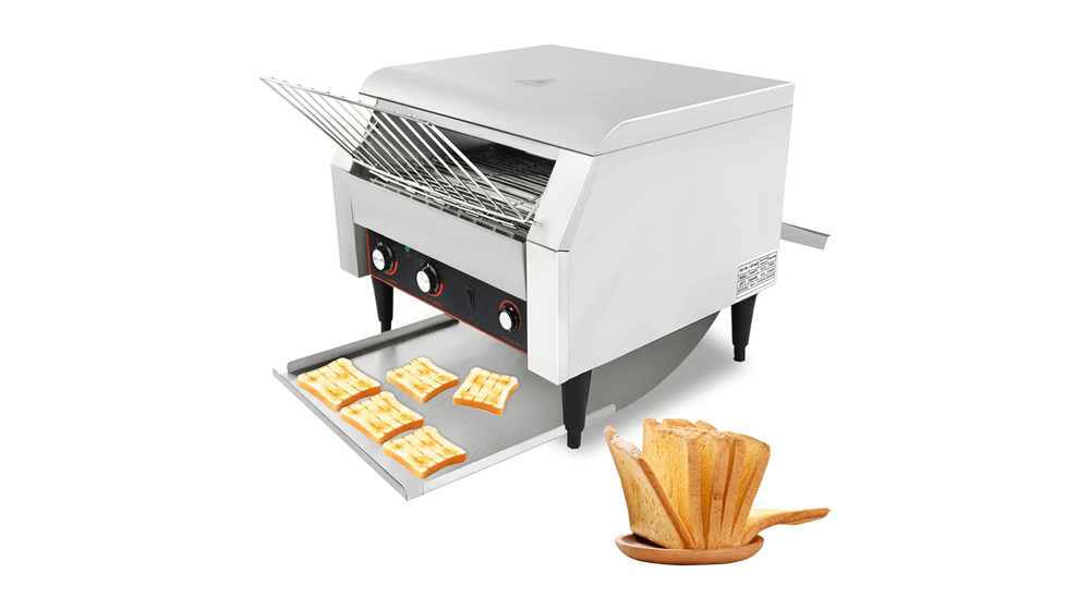 YOOYIST Commercial Toaster Double Heating Elements Conveyor Toaster