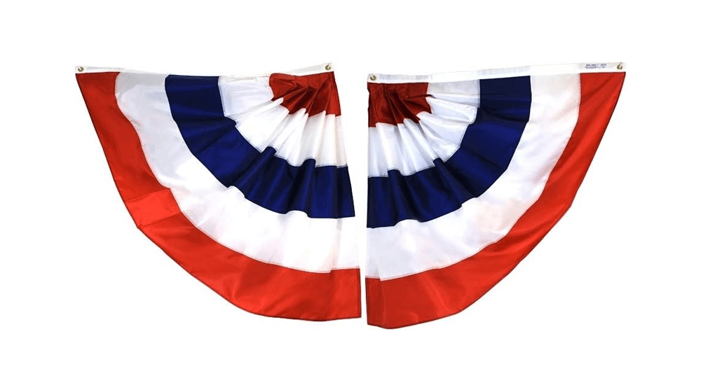 Annin Flagmakers American Flag Pleated Half Fans Bunting Decorations