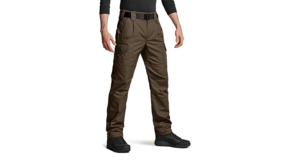 CQR Men's Tactical Pants, Water Resistant Ripstop Cargo Pants