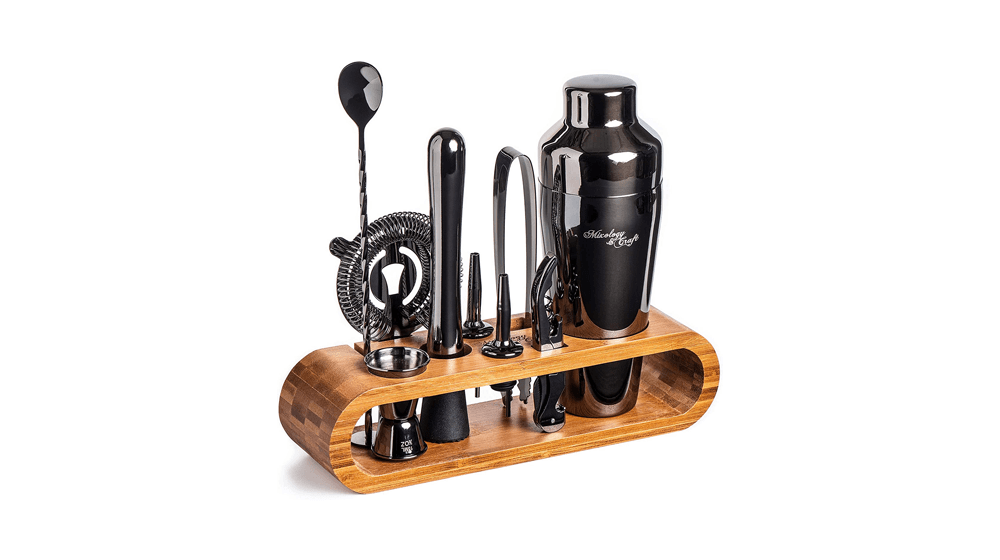 Mixology Bartender Kit, 10-Piece Bar Tool Set with Bamboo Stand