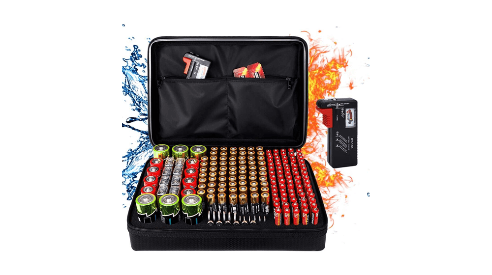 Fireproof Battery Organizer Storage Box Fireproof Waterproof Explosionproof Safe Carrying Case Bag Hard Holder
