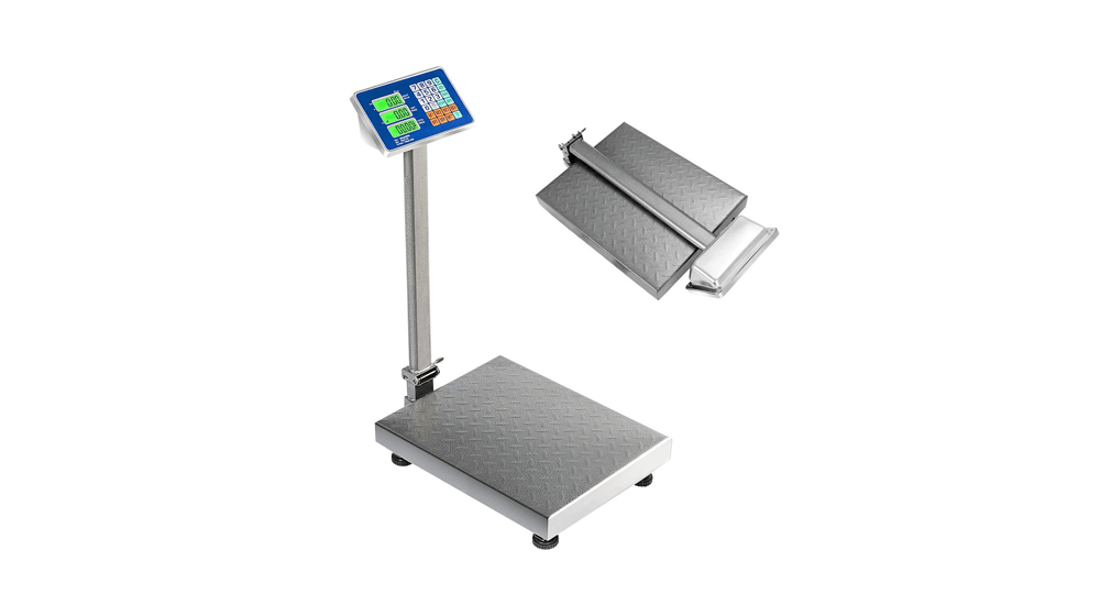 Giantex 660lbs Weight Computing Digital Scale Floor Platform Scale for Weighing Luggage Package Shipping Mailing Postal Scale with Accurate LB, KG Price Calculator