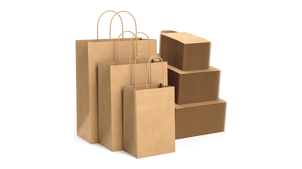 BAGKRAFT Brown Paper Bags with Handles Bulk - Pack Of 75 Paper Gift Bags With Handles