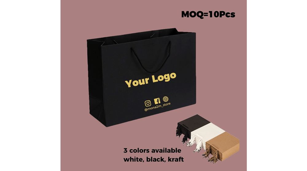 Custom Logo Boutique Paper Bags Shopping Bags