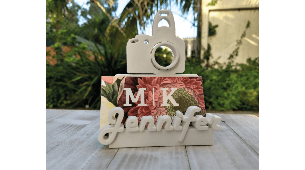 Personalized Photographer 3D Printed Business Card Holder