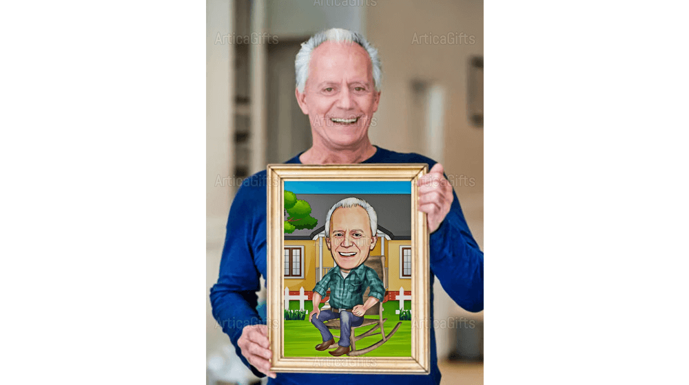 Retirement Caricature, Digital Caricature from Photo, Retirement Gift