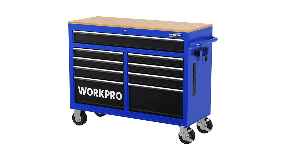 WORKPRO 46-Inch 9-Drawers Rolling Tool Chest