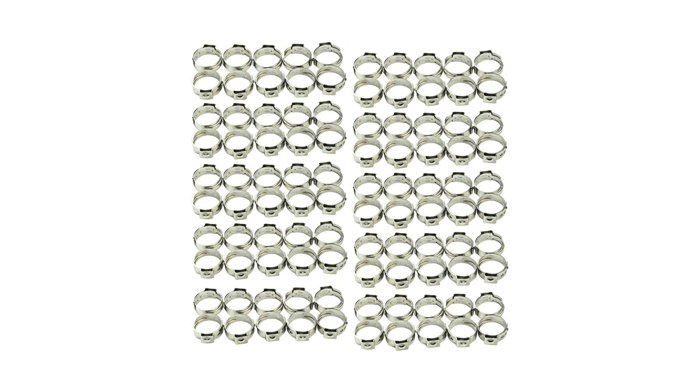100pcs 1, 2 Inch PEX Cinch Clamp Rings