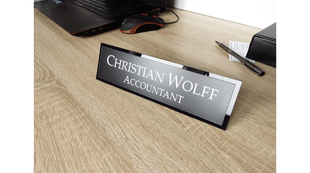 Custom Engraved Desk Sign