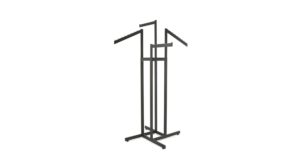 Clothing Rack – Heavy Duty Black 4 Way Rack